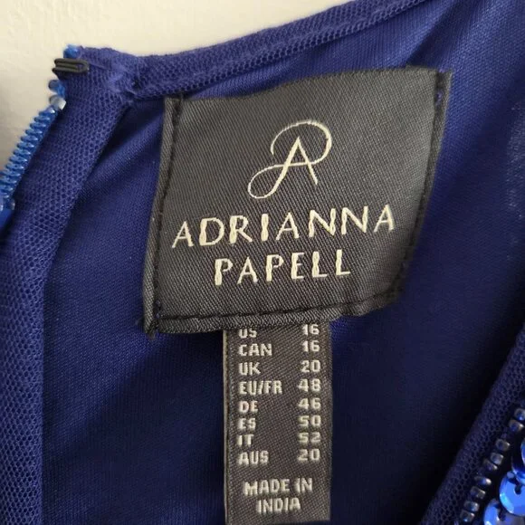 Adrianna Papel blue sequin dress size 16 - Picture 3 of 3